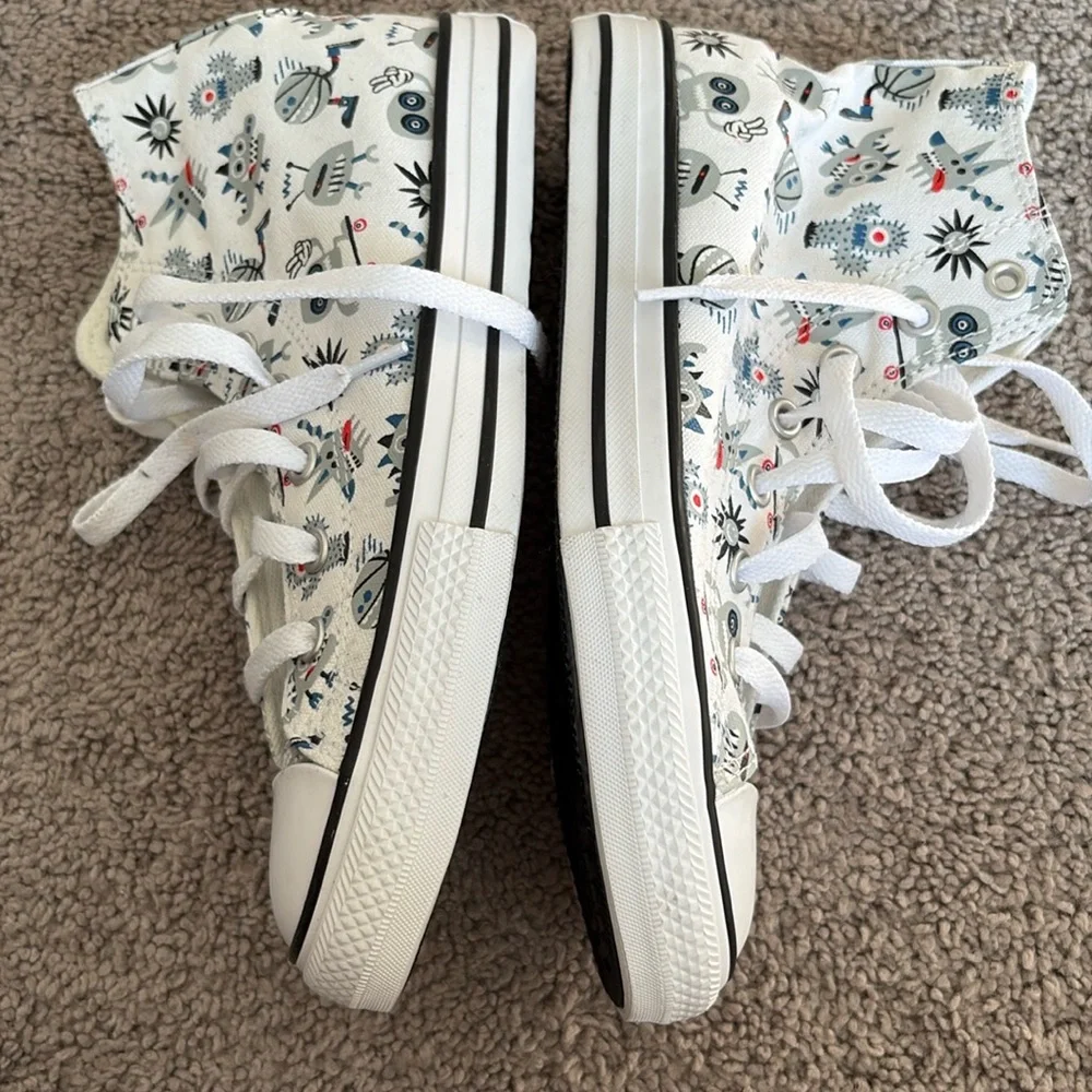 Kids Converse Chuck Taylor All Star High top PS 'Creatures - White Ash Stone'